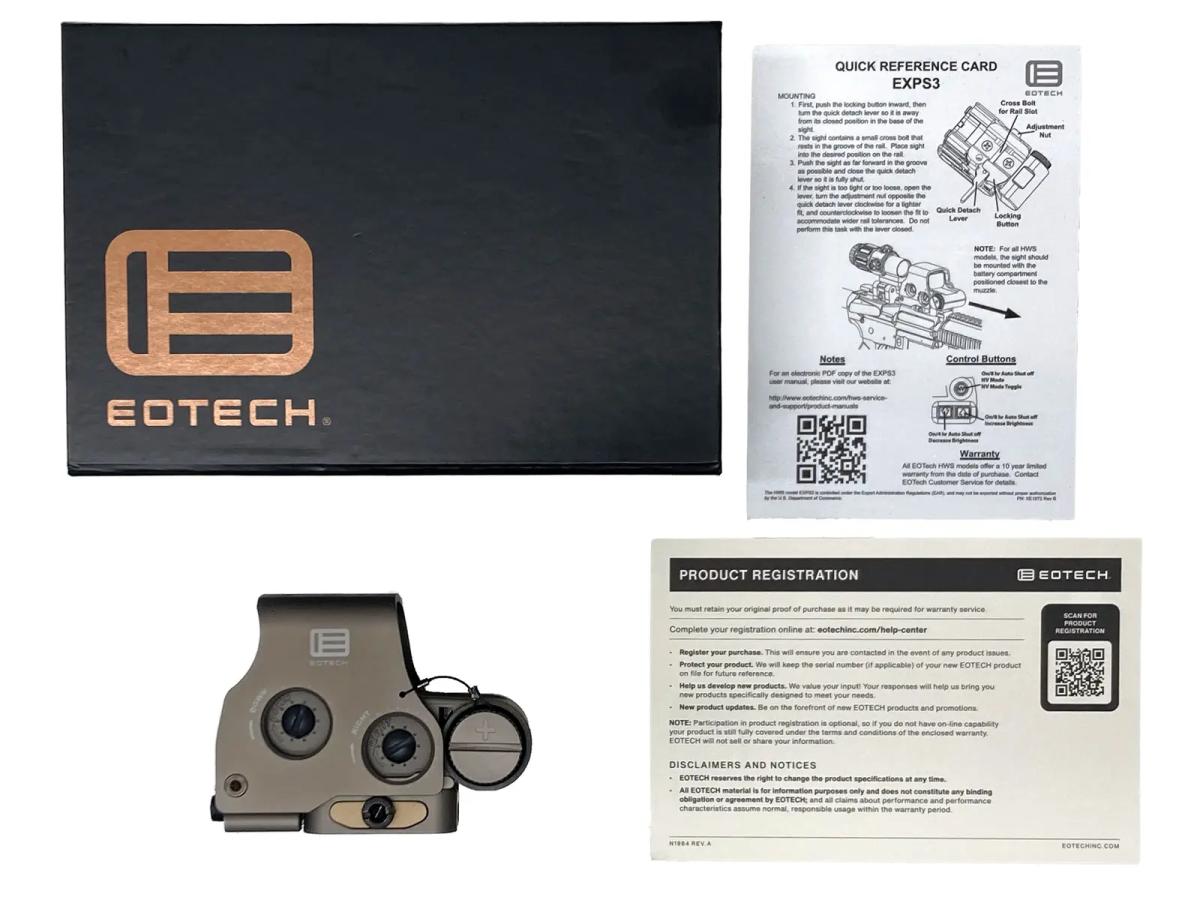 【中古】[EOTech] EXPS_3-0 TAN ホログラフィックサイト【ランクA・欠品なし】