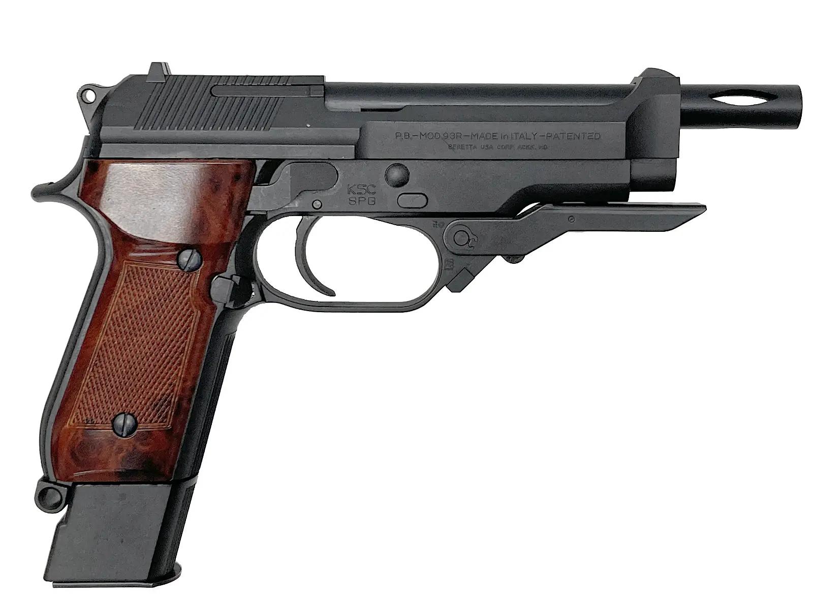 エアガンドットジェーピーの【中古 カスタムあり】[KSC] M93R ファーストバージョン ABS モデルガン バレルカスタム【ランクB・外箱 本体のみ カートリッジ欠品】｜アングル3