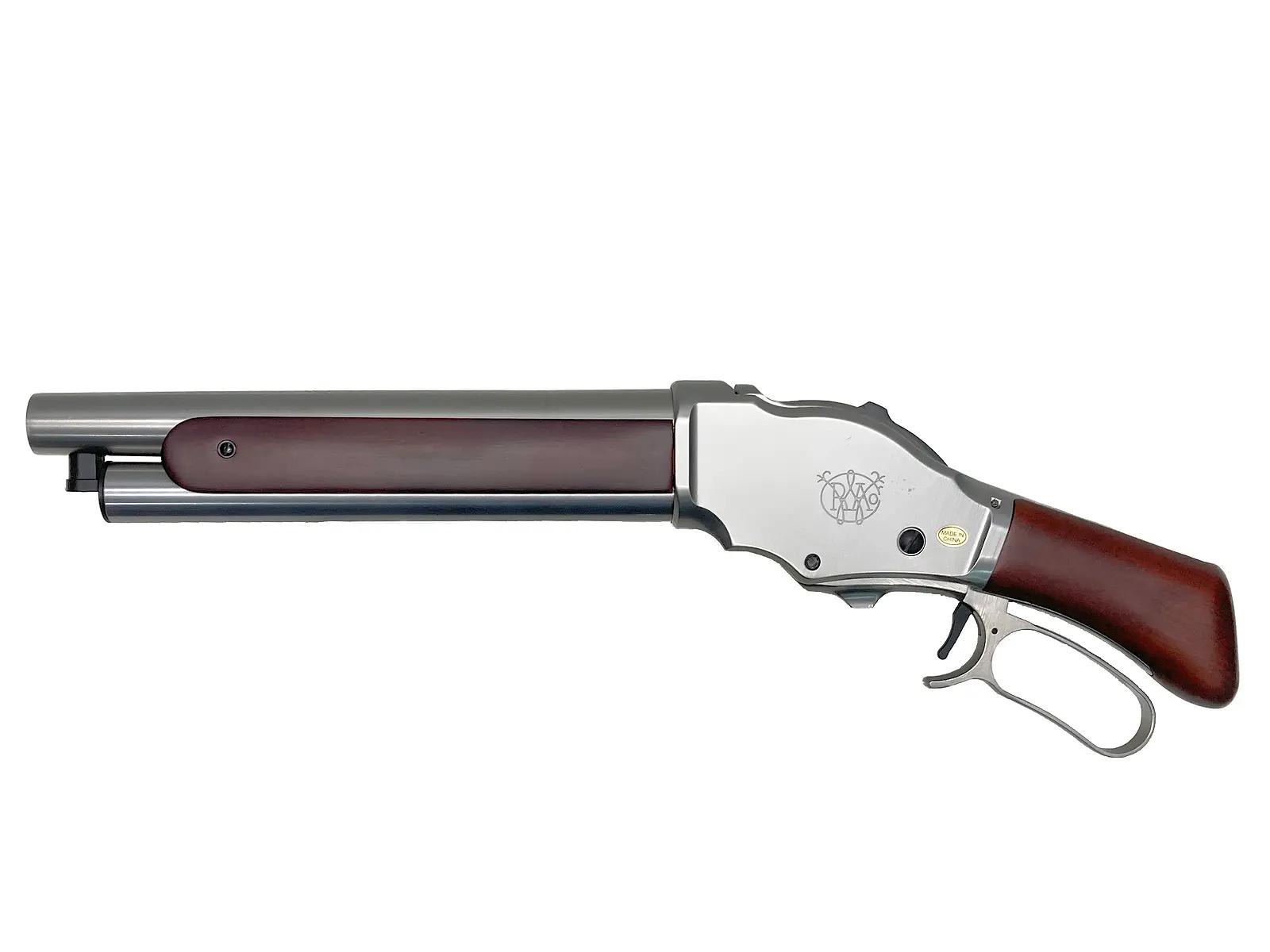 エアガンドットジェーピーの【新品】[S&T] ウィンチェスター M1887 ワイルドカード リアルウッド Silver 排莢式ガスショットガン〔夏のボーナスで〕｜アングル2