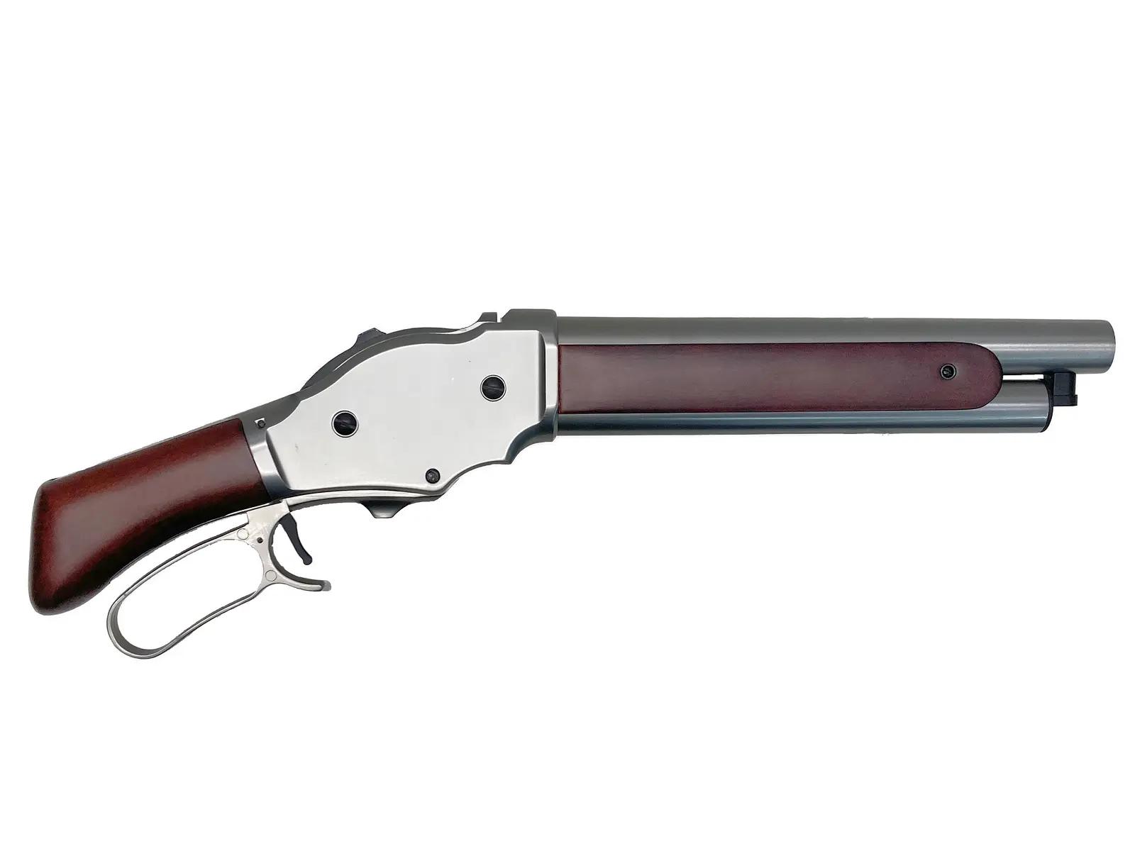 エアガンドットジェーピーの【新品】[S&T] ウィンチェスター M1887 ワイルドカード リアルウッド Silver 排莢式ガスショットガン〔夏のボーナスで〕｜アングル3