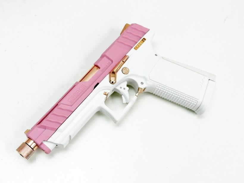 エアガンドットジェーピーの【中古】[G&G] GTP9 Rose Gold ローズゴールド GBB ガスガン【ランクA・欠品なし 箱に傷みあり】〔夏のボーナスで〕｜アングル3