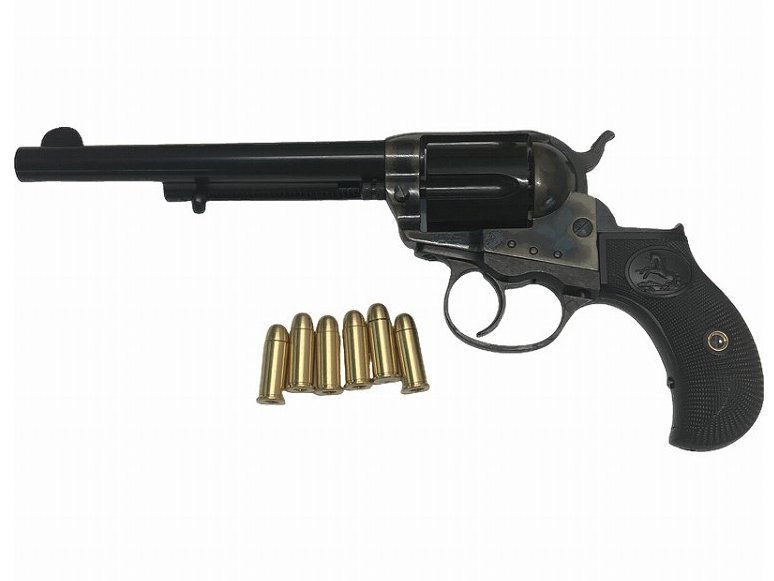 エアガンドットジェーピーの【中古 ビンテージ品カスタムあり】[HWS] コルト ライトニング・M1877 6インチ ケースハードゥン 東京店カスタム 発火モデルガン 特別パッケージ【未発火・ランクA・欠品なし】〔夏のボーナスで〕｜アングル2