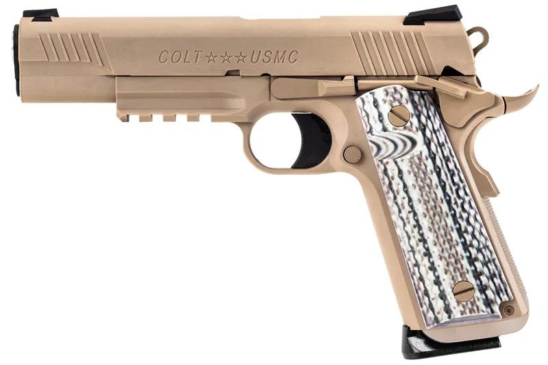 BM45A1が再販！Co2専用1911 Co2エクステンデッドマガジン標準装備！FDEカラー！【予約受付中】発売・入荷前の商品です。発売後、当店に入荷されてからの発送となります。メーカー都合でお届けまで時間のかかる場合等あります。この商品の他の状態BATON airsoftの他の商品その他のガスブローバックガンコルトのトイガン★☆トイガン本体購入の方にプレゼント☆★M45A1。こちらはFDEカラー M45A1 は、アメリカ海兵隊特殊作戦コマンド ( U.S.MARSOC ) が正式採用した45口径ピストルで、ベースとなる 1911A1 にアンダーマウントレール、ノバックサイト、ナショナルマッチバレル、G10グラスファイバーブリップを装備したモデル。2016年にそれまでの Cerakote のTANカラーから、Ionbond コーティングの FDE カラーに仕様変更されている。BM-45はショートリコイルキャンセルアウターバレル採用で、トレーサー・サイレンサーを装着しても安静動作を実現 ■新品パッケージ付属品 1911 CO2エクステンデッドマガジン [ 装弾数 : 27発 ] 、説明書&パーツリスト、保証書 ■ 対応 CO2 カートリッジ : PUFF DINO・BASIKOS CO2 12g カートリッジ( ※ 他ブランド CO2 カートリッジは非対応・保証対象外 ) ※ [ BATON airsoft ] 1911 CO2マガジンは [ BATON airsoft ] 1911 CO2GBBシリーズ専用です。他メーカーのガスガンに使用すると破損・事故の危険がありますので絶対におやめください。[ BATON airsoft ] 1911 CO2マガジン を [ BATON airsoft ] 1911 CO2GBBシリーズ以外に使用した場合の破損・事故等につきまして弊社及びメーカーは一切の責任を負いかねます。マガジンを温めると破損の可能性があり非常に危険ですので常温でご使用下さい。製品参考画像1 タイプガスブローバックガンリソースCO2(PUFF DINO)