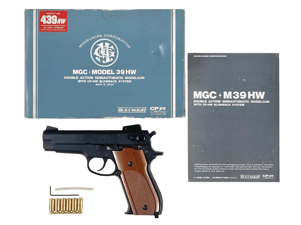 【中古】[MGC] S&W M439 HW スーパーブラック 発火モデルガン【ランクA・欠品なし 箱に傷みあり】〔夏のボーナスで〕
