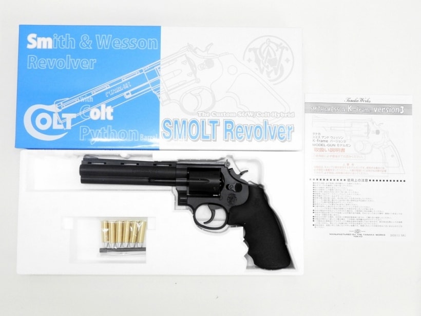 【中古】[タナカワークス] SMOLT_スモルト リボルバー 6インチ HW Ver.3 発火モデルガン【未発火・ランクA・欠品なし】