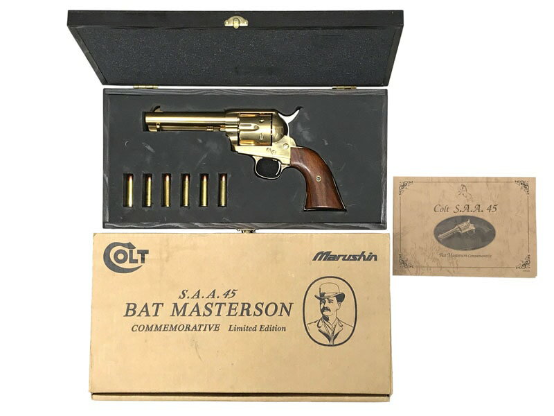 【中古】[マルシン] コルトS.A.A. 45 BAT MASTERSON SMG金属モデルガン 木箱入り【ランクB・欠品なし】