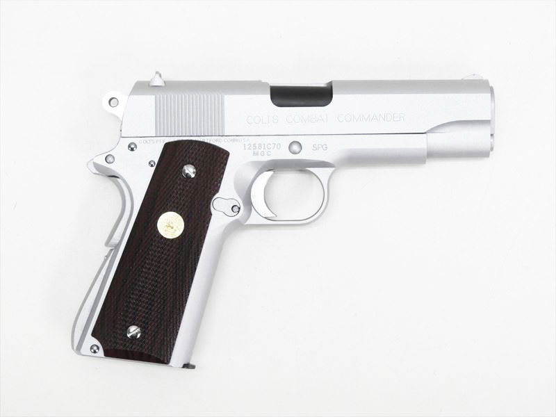 得価超激得 コルト コンバットコマンダー オールシルバー ミルコートフィニッシュ HW/ ランクA/欠品なし/モデルガン:エアガンドットジェーピー 即納再入荷