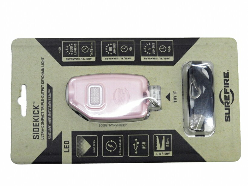 SUREFIRE Sidekick Ultra-Compact Variable-Output LED Flashlight PINK ピンク/ 中古 ランクA/欠品なし/その他アクセサリ