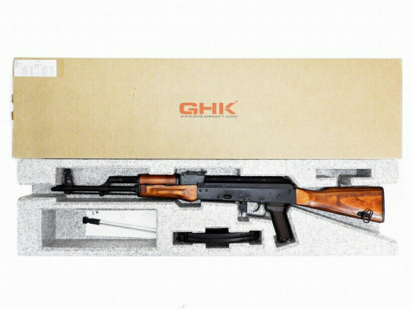 楽天エアガンドットジェーピー[GHK] AKM Co2 GBB ガスブローバックライフル リアルウッド/[中古] ランクA/説明書欠品/ガスガン