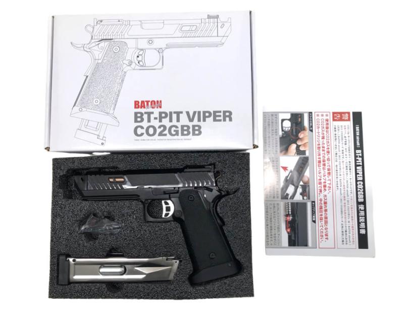 BATON airsoft BS-PIT VIPER JW4 Co2 GBB/ガスブローバック/ 中古 ランクA/欠品なし/ガスガン