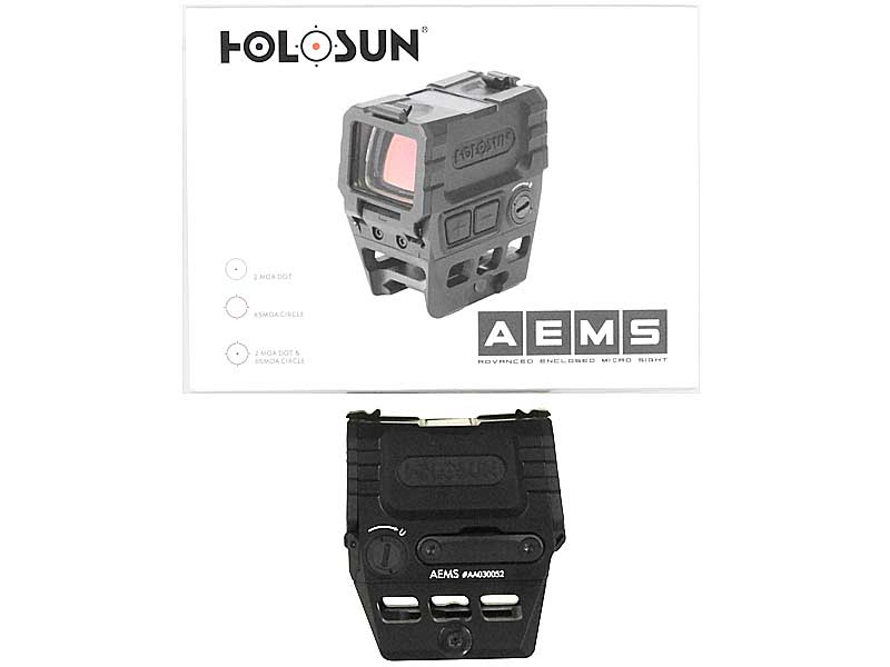 [Holosun] AEMS 2011301 Elite Open Reflex レッドドット ダットサイト ブラック/[中古] ランクA 極美品/欠品なし/スコープ・ライトなど