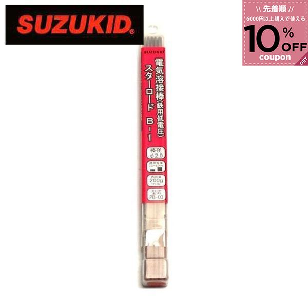 スター電器製造 スズキッド SUZUKID 溶接棒 電気溶接棒 スターロード低電圧軟鋼用アーク溶接棒 B1 PB-03 φ2.0×200g 4…