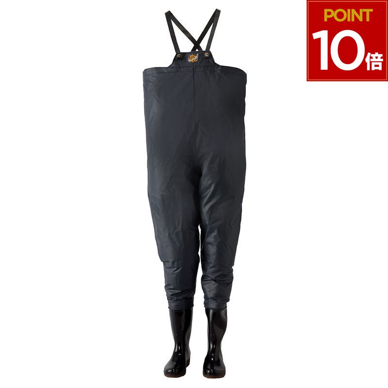 LOGOS ロゴス クレモナ水産 胴付き長靴 鉄紺 28.0cm 10068280 4981325034238