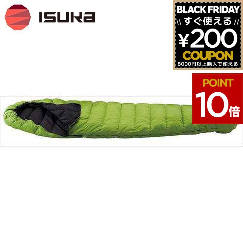 ISUKA イスカ 寝袋 シュラフ 6℃ 6度 コンパクト 軽量 車中泊 キャンプ 登山 アウトドア チロル X フレ..