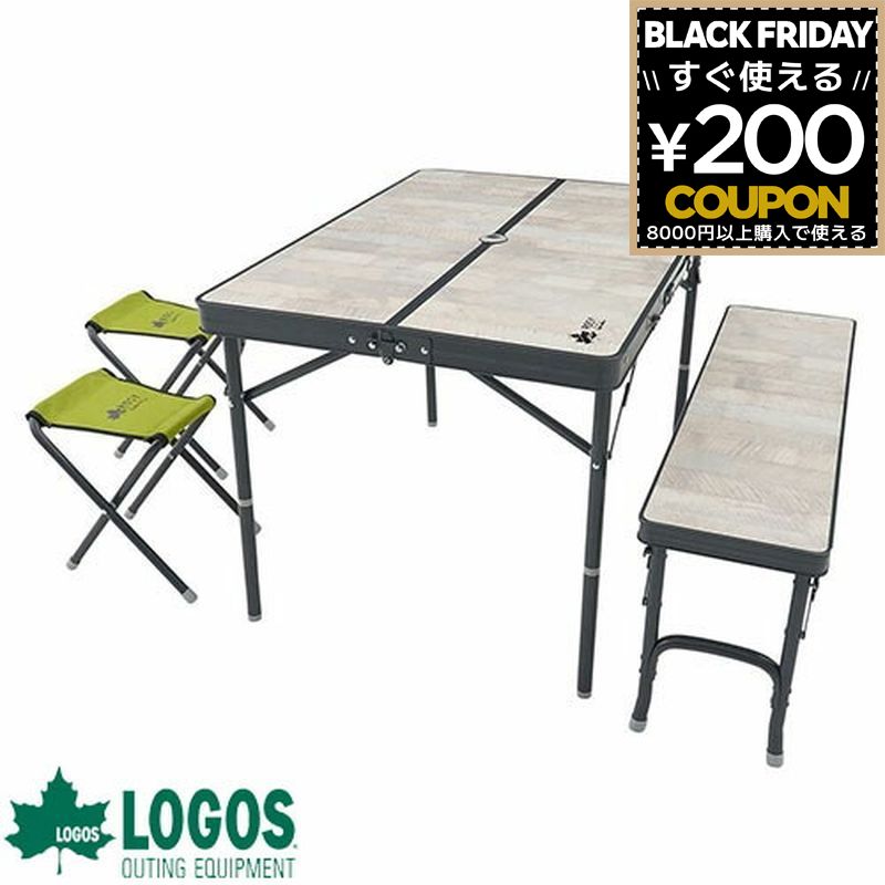 ロゴス logos テーブルセット ベンチ 折りたたみ 軽量 4人用 コンパクト キャンプ アウトドア レジャー..