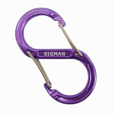 ビッグマン BIGMAN カラビナ CARABINER 80mm AFC6-8PL パープル