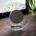 エンペックス EMPEX 温度計 湿度計 気象計 温湿度計 セレナ温・湿度計 セレナ 置き掛け兼用 壁掛け 置き型 卓上用 円型 円形 丸 透明 おしゃれ 人気...