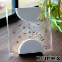 エンペックス EMPEX 温度計 湿度計 気象計 温湿度計 エルム温・湿度計 エルム 置き掛け兼用 壁掛け 置き型 卓上用 四角 正方形 透明 おしゃれ 人気 ...