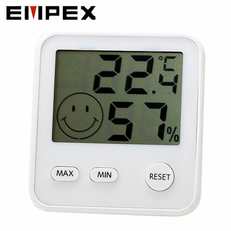 エンペックス EMPEX 温度計 湿度計 気象計 温湿度計 温度湿度計 快適計 おうちルーム デジタルmidi温・湿度計 ホワイト TD-8411 スタンド付き マグネット デジタル 置き掛け兼用 置き型 卓上用 4961386841105