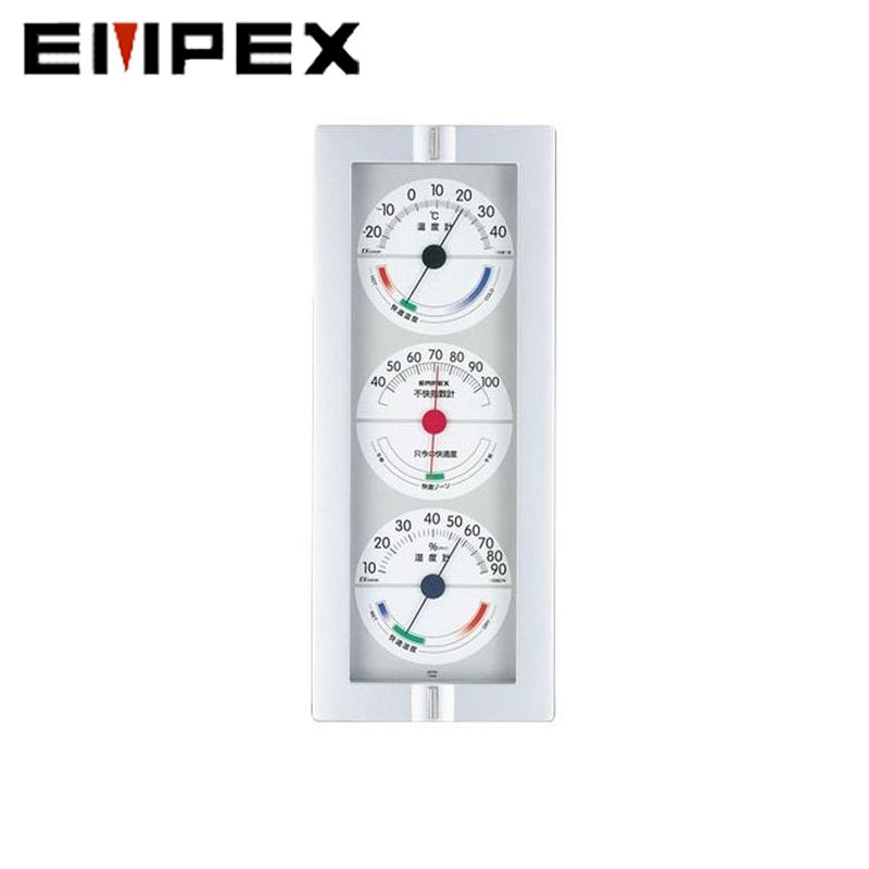 エンペックス EMPEX 温度計 湿度計 気象計 温湿度計 CM-635 快適モニター 温度・湿度・不快指数計 不快指数 壁掛け 4961386063507