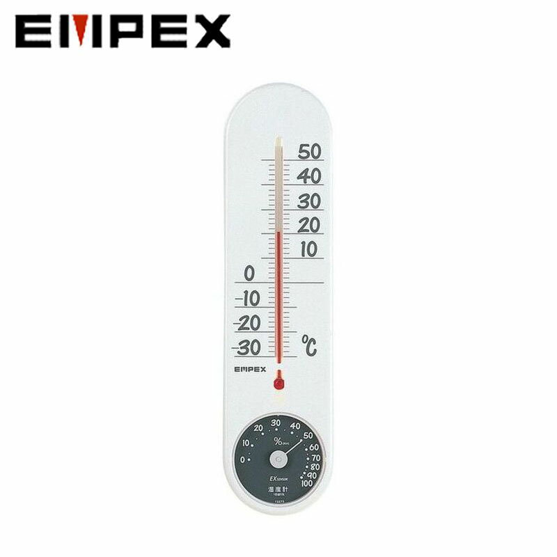 エンペックス EMPEX 温度計 湿度計 気象計 温湿度計 TG-6621 くらしのメモリー温 湿度計 壁掛用 壁掛け ホワイト 白 4961386662106