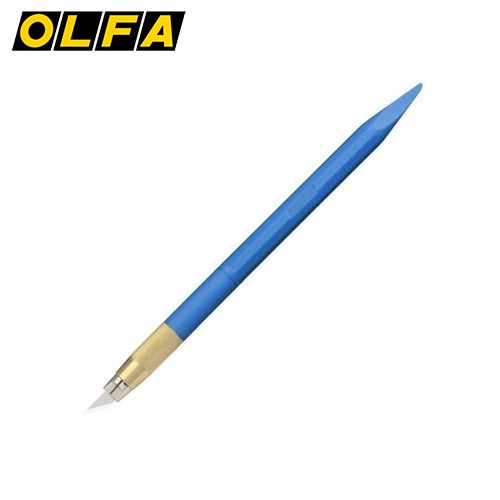 オルファ OLFA アートナイフ デザインナイフ デザインカッター デザイナーズナイフ ブルー 青 ナイフ カッター 切り絵 消しゴムハンコ 消しゴムはんこ 消しゴムハンコ アート 製作 制作 作品 細工 文具台紙 216BSBL 4901165202918