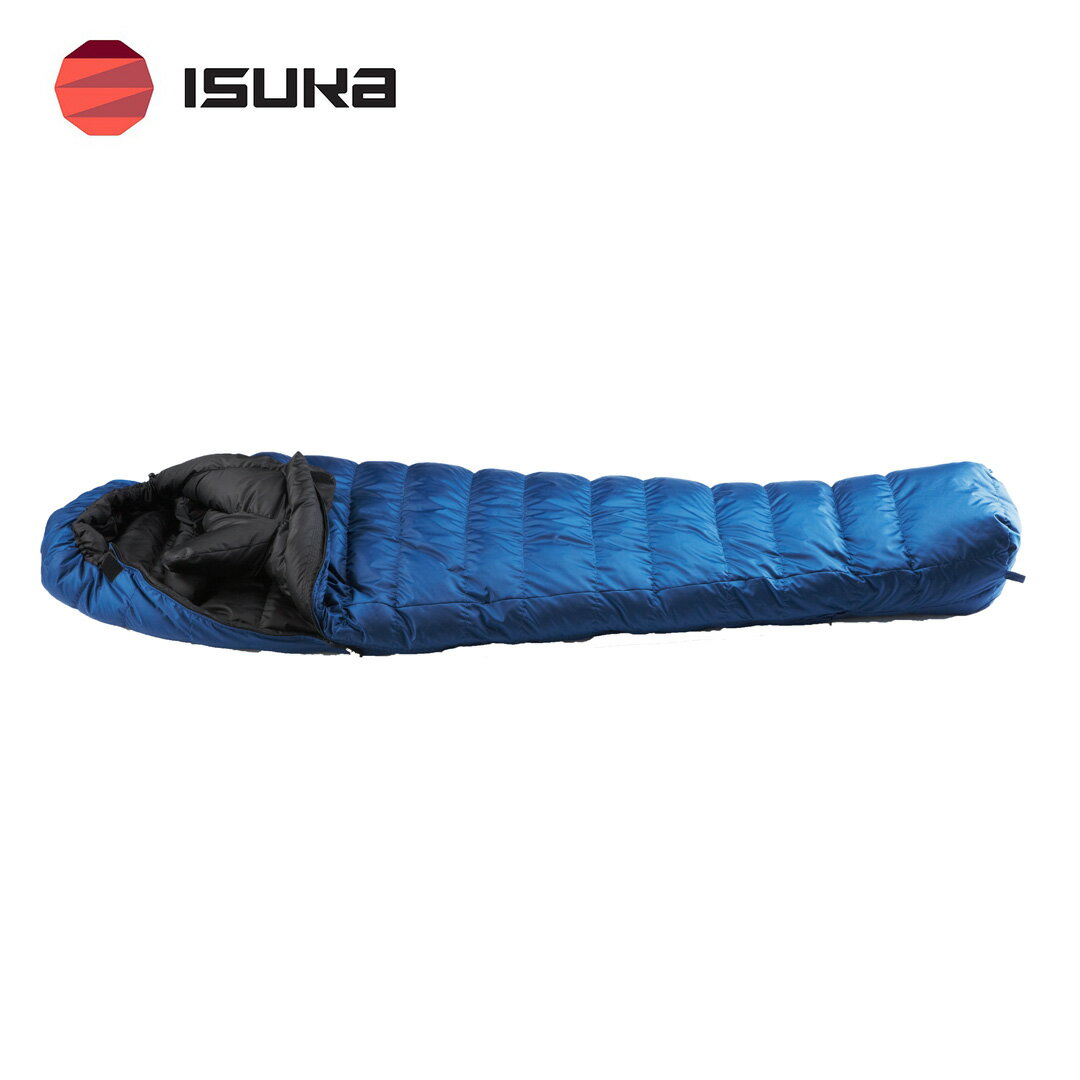 ISUKA イスカ 寝袋 シュラフ 冬用 -15℃ -15度 ダウン ダウンシュラフ 車中泊 キャンプ 登山 山登り アウトドア 中級山岳 ニルギリ EX ネイビーブルー 青 ネイビー ブルー 158421 4988998158414