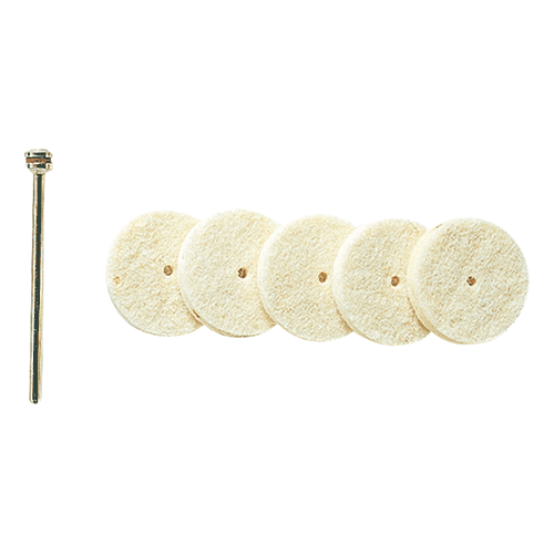 プロクソン 絨毛バフ 5枚 シャフト付 26798