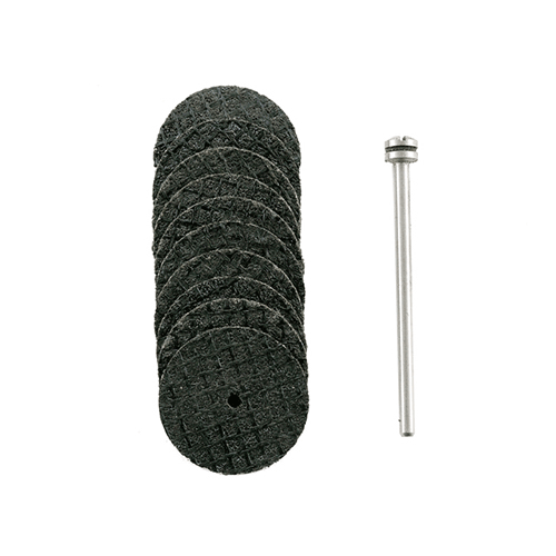 プロクソン PROXXON 切断砥石10枚グラスファイバー入 シャフト付【砥石径22mm 厚み1.0mm 軸径2.35mm】N..