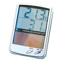 シンワ デジタル温湿度計B 最高・最低 ソーラーパネル 72989