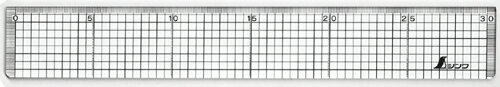 シンワ測定 直定規30cm 方眼目盛付 77089