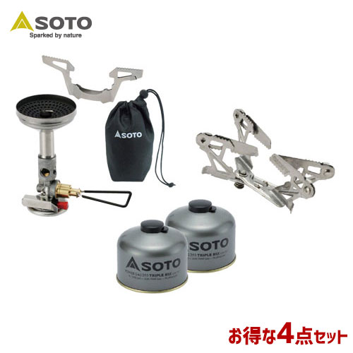 SOTO/ソト ガスストーブ&ガス&ゴトク4点セット アウトドア・キャンプ用品 SOD-460 SOD-725Tx2 SOD-310 福袋通販格安セール情報 楽天 通販