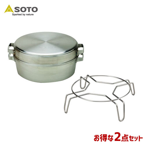 SOTO/ソト ダッチオーブン＆スタンド2点セット アウトドア・キャンプ用品 福袋