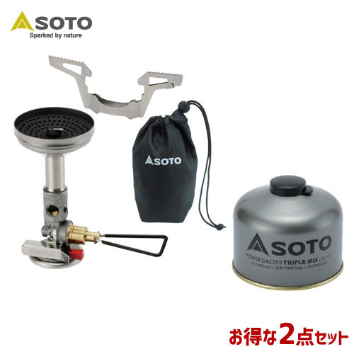 SOTO ソト 新富士バーナー レギュレーターストーブウィンドマスター＆パワーガス2点セット アウトドア・キャンプ用品 SOD-310 SOD-725T 福袋