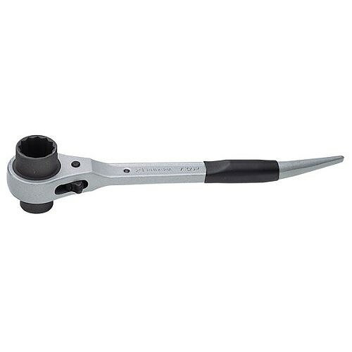 商品詳細 ●仮設足場作業に。滑り止めグリップ付 SPEC ●L1(mm)16.0 ●L2(mm)16.0 ●T(mm)18.0 ●L(mm)241 ●グリップ色青