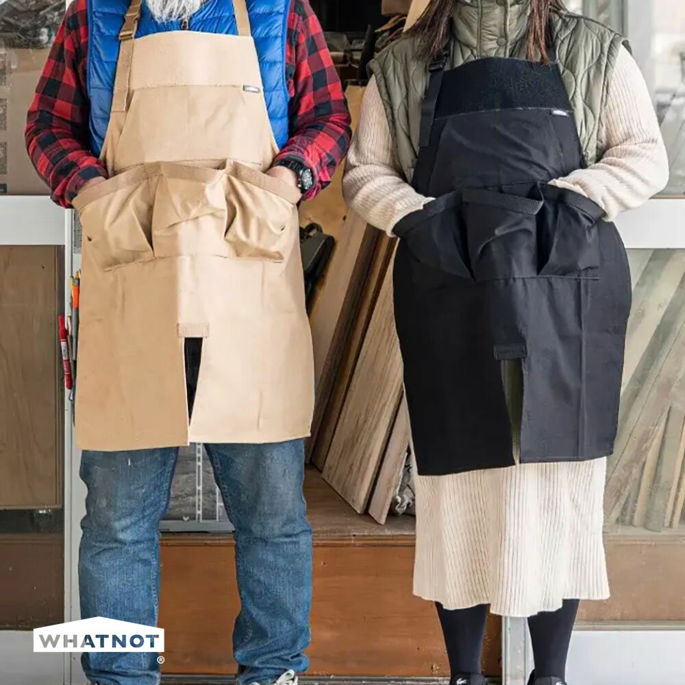 ワットノット WHATNOT ワークエプロン WORK APRON DIY 職人 大工 エプロン 作業用 ガーデニング おしゃれ 人気 ブラック 黒 サンドベージュ ベージュ 2026年 新作 WWA-01