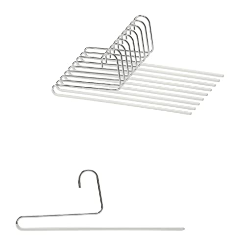 マワ ドイツのすべらない ハンガー ズボン スカート用 KH35/U 10本組 ホワイト