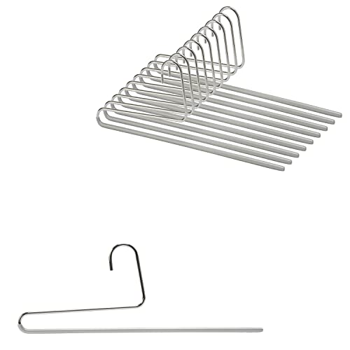 マワ ドイツのすべらない ハンガー ズボン スカート用 KH35/U 10本組 シルバー