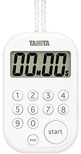 タニタ(TANITA) キッチンタイマー(デジタル) ホワイト デジタルタイマー 100分計 TD-379-WH