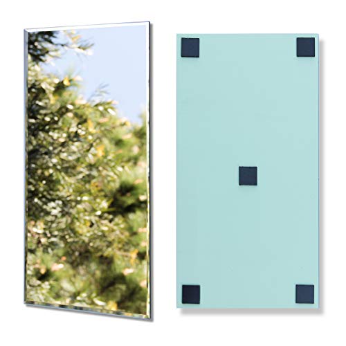 ロッカー マグネット 貼る 鏡 20×39cm [ オフィス 更衣室 貼れる鏡 ノンフレーム ミラー ]