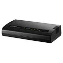 I/Oデータ 1000BASE-T対応 5ポートスイッチングハブ(ブラック)(マグネット付)ETG-ESH05Bシリーズ ETG-ESH05KCM