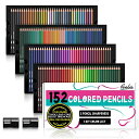 Feela 色鉛筆 油性 152色セット カラーペン メタリック色 大人の塗り絵 鉛筆削り付き スケッチ イラスト 落書き マンガ 美術 描き用