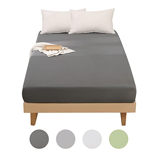 EMME ボックスシーツ 100%綿製 快適 お部屋を飾る ベッドシーツ ベッドカバー セミダブル オーガニックコットン吸水・速乾 抗菌・防