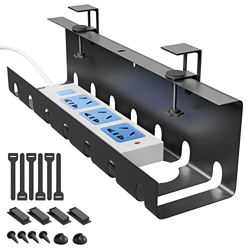 創優会ケーブルトレー 黒穴あけ不要 ケーブルトレー デスク下 配線整理 コードまとめる ケーブル収納 ケーブルトレー コンセント収納
