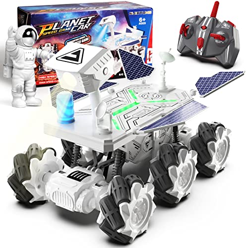 リモートコントロールカー 火星探査車 おもちゃのためのRCカー 大人と子供向けのRCトラック RGBライト付きRCスタントカー 6輪 2.4GHz