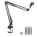 NEEWER マイクアームスタンド サスペンションブームシザーマイクアームスタンド 3/8から5/8のネジとケーブルタイ付き Blue Yeti Snow