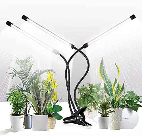 植物育成ライト 屋内植物成長LEDランプ 75W 126LED植物ランプ USB給電式 電源アダプター付き 3ヘッド付き 360°グースネック タイマー