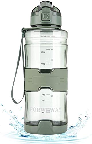 1.5L FORWEWAY ウォーターボトル BPAフリー フィルター付き 大容量ボトル 食品グレードの素材 再利用可能 漏れ防止 自動ポップアップ