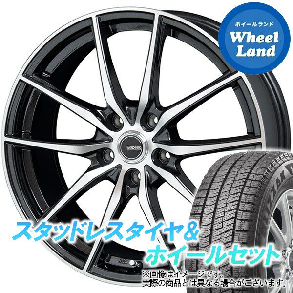 【20日(月)クーポンでお得!!】【タイヤ交換対象】トヨタ ヴォクシー 60系 HOT STUFF Gスピード P02 メタリックBKポリッシュ ブリヂストン ブリザック VRX2 215/45R17 17インチ スタッドレスタイヤ&ホイールセット 4本1台分