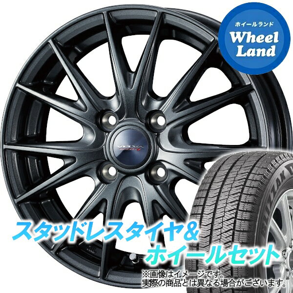 【15日(水)クーポンあり!!】【タイヤ交換対象】ニッサン モコ MG22系 WEDS ヴェルヴァ スポルト2 ディープメタル ブリヂストン ブリザック VRX2 155/65R13 13インチ スタッドレスタイヤ&ホイールセット 4本1台分